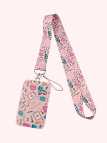 1pc Medical Themed Heart Needle & Tube Printed Id Card Lanyard , Suitable For Phone Lanyards, Game Consoles, Camera Lanyards, Document Lanyards, Access Passes, Transportation Cards, Work Permits, Venue Certificates, Concerts, Cocktail Parties, Etc.Ideal For Boyfriends, Girlfriends, Family Members, Doctors, Nurses, Party Gifts, Cell Phone Decorations, , Christmas Gifts And More.