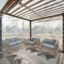 1pc, Clear Waterproof Tarpaulin Transparent Tarp Canopy Awnings Winter Plants Cover Greenhouse Film Tarp, Waterproof Tarpaulin, Clear Plastic Tarpaulin, Dustproof, Rainproof, UV Resistant Garden Coverage