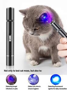 Multi-Muster Laser Katzenspielzeug - Mit Schwarzlicht-Detektor, Hochleistungs-Laserpointer, Haustiertraining & Katzen-Interaktionsspielzeug, Aluminiumlegierung Gehäuse robust, USB wiederaufladbar, 5 Muster für einfache Katzenbeteiligung, Bildschirmanzeige, Technik, Katzeninteraktion, Outdoor-Verwendung, Astronomie, Drehgetriebe-Musterwechsel