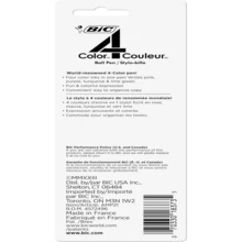 BIC 4 Color Fashion Retractable Ballpoint Pen With 10 Mm Medium Point And Assorted Ink, 2-Count Pack In Multicolor - 白色 - 查看 3