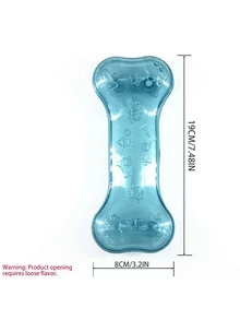 PETSIN TPR 耐用狗狗咀嚼玩具耐咬出牙清洁器和吱吱叫训练玩具，适合室内/室外海滩、阳光、旅行、凉爽等水上活动，缓解牙齿疼痛，中型犬牙齿护理咀嚼玩具经过测试 - 淺藍色 - 查看 5