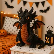 1 Set Dark Lava Dragon Crochet Kit, Creative Crochet DIY | Includes Crochet Hook + Exclusive Color Yarn + Accessories | Beginner Friendly | Holiday Handmade Gift, Best Friend/Birthday Gift | Christmas/Halloween Essential, Bilingual Instructions + Step-By-Step Sewing Techniques - Dark Magma Dragon (Material Pack) - View 7