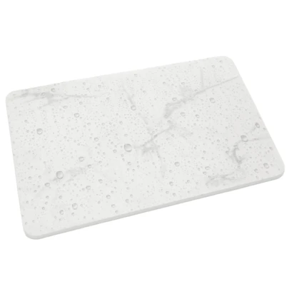 Acomoda Textil Alfombra de Baño de Piedra Diatomita 40x60 cm. Tapete Antideslizante de Secado Rápido y Alta Absorción Práctico, Higiénico y Funcional para el Hogar