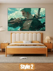 One Piece Cartoon Anime Background Cloth, Dormitory Hanging Cloth, Bedside Decoration Wall, Bedroom Wall Cloth