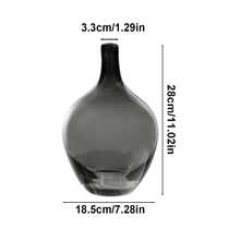 1 pièce Vase en verre noir, vase en cloche de style japonais pour la décoration de la maison, petit vase à fleurs pour les plantes hydroponiques, grand vase à fleurs, convient pour la décoration de la maison, la décoration de la chambre, la décoration de la table à manger, vase en verre.
