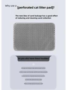 1 pieza Alfombrilla rascadora para gatos, a prueba de salpicaduras y antideslizante, bandeja de para gatos de doble capa, material EVA que atrapa la , alfombrilla para de gato