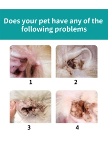 YEGBONG Cat And Dog Ear Drops 30ml, Cat And Dog Ear Cleaning Liquid, Special Ear Cleaning Liquid, Effectively Removes Earwax, Cleans Ear Canal Stains, Eliminates Odors, Including 10 Cotton Swabs