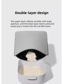 1 pieza Alfombrilla rascadora para gatos, a prueba de salpicaduras y antideslizante, bandeja de para gatos de doble capa, material EVA que atrapa la , alfombrilla para de gato