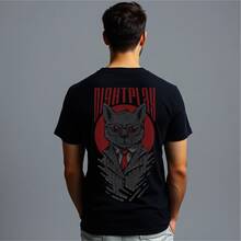 Camiseta Camisa Cat Gato Masculina Tshirt 100% Algodão Estampada - Preto - Visão 1