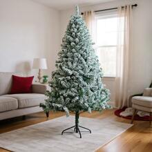 6FT Premium Artificial Christmas Tree, Lush Pine Branches With Metal Stand, Easy Assembly Xmas Decor For Home, Holiday Gift Included Home Decor Christmas Decorations Room Decor - Multicolor - View 6