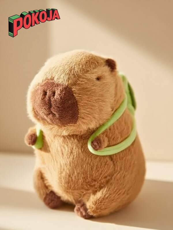 New 23cm CapybaraToy Simulation Capybara Anime Fluffy Cute Animal Soft Stuffed Doll Christmas Toy Gifts