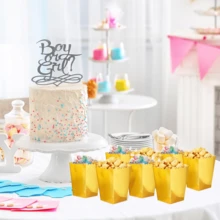 24 Pack Popcorn Boxes For Party, Mini Paper Popcorn Holder Cardboard Snack Container For Party Disposable Snack Candy Bags For Birthday Wedding (2.2 X 4.1 X 3 In) - 金色 - 查看 7