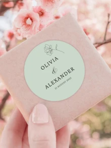 Customized Wedding Stickers | 4cm 100pcs Personalized Bride & Groom Name Labels | Round Waterproof Gift Stickers | Thank You Stickers | Bridesmaid Invitation Stickers | Engagement Party Labels | Anniversary Celebration Stickers | Wedding Reception Decor Stickers | Return Address Labels | Gift Packaging Labels | Suitable For Autumn Holidays, Halloween, Thanksgiving, Christmas And New Year Parties And Celebration Events Seasonal Party Favor Labels ,Forever Love - Flower - View 7