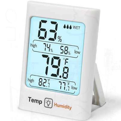 SZHLUX Digital Hygrometer & Thermometer - Accurate Indoor Humidity & Temperature Monitor With Rapid Refresh For Home, Bedroom, Office & Greenhouse