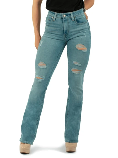  Calça Levis 725 Feminina Jeans Bootcut Original Cintura Alta Com Lycra