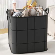 1 pièce Sac de rangement noir, sac mobile grande capacité, sac de pique-nique de camping, sac de rangement pour armoire, sac de rangement saisonnier pour vêtements, sac de rangement pliable et portable convenant pour la chambre, l''armoire, sous le lit, le salon