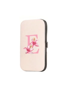 This 7-Piece A-Z Letter Print Travel Nail Art Set Features Pink Flowers And Initials Of Your Name, A Large-Capacity Nail Care Storage Box, Stainless Steel Tools, An Ultra-Sharp, Splash-Proof Nail Clipper Set, And A Classic Design Nail Clipper Case. - Multicolor - View 19