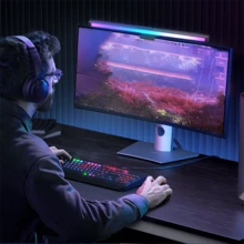 1 件 RGB 电视电脑屏幕灯，游戏灯 RGB 变色，可调光显示灯，USB 供电，具有 RGB/三色多级调光，适用于游戏和家庭办公室设置 - USB - 查看 3