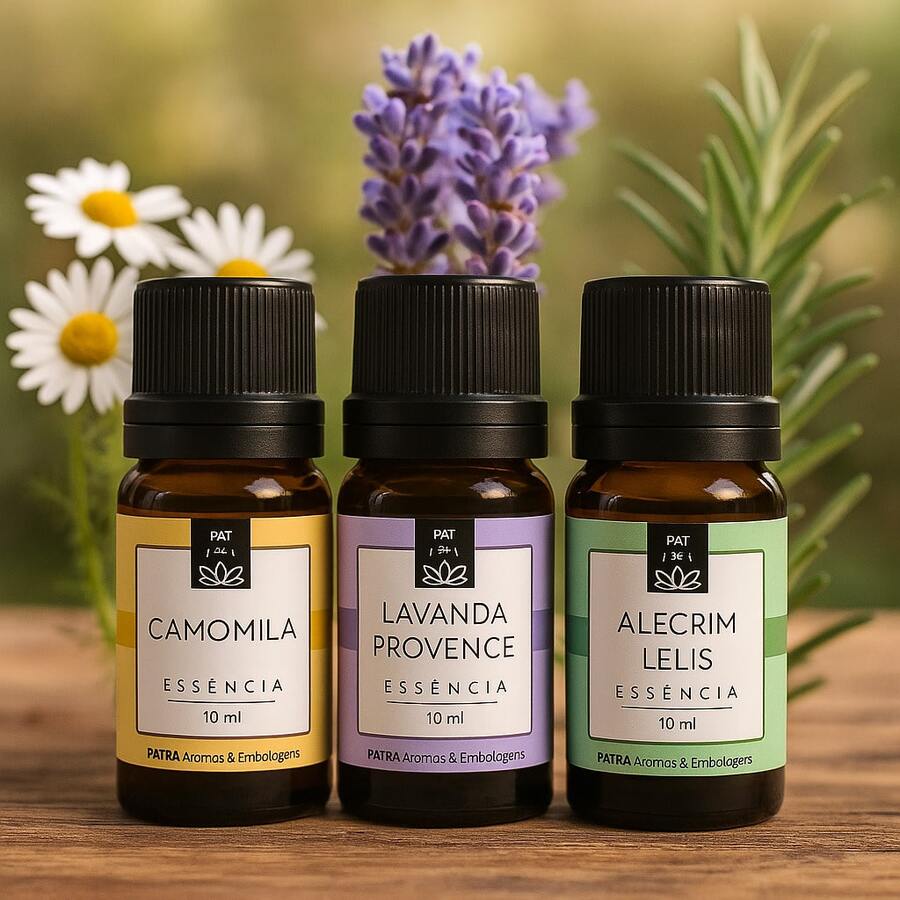 3 Essences For Electric Room Diffuser - PATRA Aromas Kit With 3 Essences - Cúc La Mã + Oải Hương + Hương Thảo - Xem 1