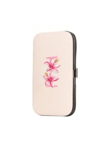 This 7-Piece A-Z Letter Print Travel Nail Art Set Features Pink Flowers And Initials Of Your Name, A Large-Capacity Nail Care Storage Box, Stainless Steel Tools, An Ultra-Sharp, Splash-Proof Nail Clipper Set, And A Classic Design Nail Clipper Case. - Multicolor - View 25