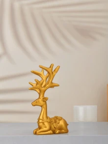 2个树脂小鹿摆件，1个金色，1个银色，迷你小鹿装饰品，适用于橱柜、家居装饰、卧室装饰、办公室和学生宿舍，也可用于收纳、婚礼装饰、房屋装饰、珠宝整理、派对装饰，是馈赠佳品。 - 彩色 - 查看 2