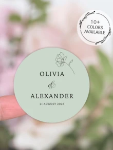 Customized Wedding Stickers | 4cm 100pcs Personalized Bride & Groom Name Labels | Round Waterproof Gift Stickers | Thank You Stickers | Bridesmaid Invitation Stickers | Engagement Party Labels | Anniversary Celebration Stickers | Wedding Reception Decor Stickers | Return Address Labels | Gift Packaging Labels | Suitable For Autumn Holidays, Halloween, Thanksgiving, Christmas And New Year Parties And Celebration Events Seasonal Party Favor Labels ,Forever Love - Flower - View 6