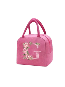 Borsa termica per il pranzo rosa, borsa frigo per bambini/adulti, borsa a tracolla, lunch box, ghiaccio, borsa termica per picnic, lunch box con motivo floreale alfabeto A-Z, borsa organizer per il pranzo in tela leggera e portatile, adatta per il ritorno a scuola, aula, università, ufficio, campeggio e picnic, forniture scolastiche, organizzazione cucina, accessori cucina, borsa per il pranzo, lunch box da donna, borsa da viaggio per il pranzo impermeabile - Multicolore - Visualizzare 26
