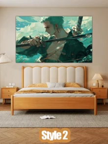 One Piece Cartoon Anime Background Cloth, Dormitory Hanging Cloth, Bedside Decoration Wall, Bedroom Wall Cloth