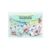 40张/包 Sanrio 贴纸 Kuromi Melody Cinnamoroll 可爱卡通 Hello Kitty 纸质装饰 PVC 贴纸收纳袋 适合派对礼物