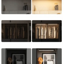 50CM Luz LED Sem Fio sensor De Inteligente Do Guarda-Roupa Quarto De Conveniência Carregamento USB - Luz branca fria - Visão 5