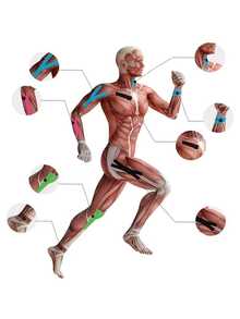 1 لفة 5 سم * 5 م شريط لاصق كينيسيو مرن لعضلات الصدر والركبة والكوع، معدات وقائية للياقة البدنية، شريط رياضي للجيم وملحقات رياضية