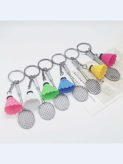 Pandantiv breloc cool pentru badminton, accesoriu creativ pentru rachetă de badminton, pandantiv breloc pentru ghiozdan și geantă, utilizare în mai multe scene, cadou mic pentru echipă, cadou pentru sezonul de întoarcere la școală, recompensă pentru studenți