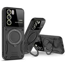 OPPO RENO 12 5G Phone Case With Ring Holder And Full Camera Protection - Black - View 4