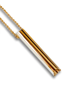 (To nie jest gwizdek) Naszyjnik wspomagający świadome oddychanie, wisiorek ze stali nierdzewnej do uspokajającej medytacji, narzędzie do świadomego, głębokiego oddychania łagodzące stres, lęk i ataki paniki, prezent medytacyjny dla mężczyzn i kobiet (ten produkt to po prostu narzędzie do medytacji, które ma na celu łagodzenie stresu i odczuwanie oddechu, nie da się go dmuchnąć jak gwizdka).