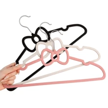 10 buc umerașe adorabile în formă de arc cu cârlig pivotant - Soluție elegantă și care economisește spațiu pentru depozitarea dulapului din plastic pentru paltoane, jachete, cămăși și rochii - Decor perfect pentru camera fetelor și organizator funcțional de haine pentru stil și îngrijire fără efort