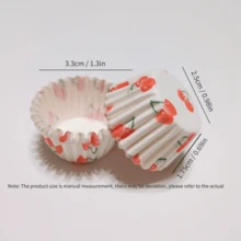 蛋糕迷你纸杯，烘焙小纸杯，小蛋糕纸杯内衬，烘焙模具，一次性蛋糕纸杯 - 車厘子 - 查看 4