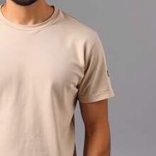 Camiseta Camisa O evangelho exige radicalidade cristã gospel algodão malha premium - Bege - Visão 4