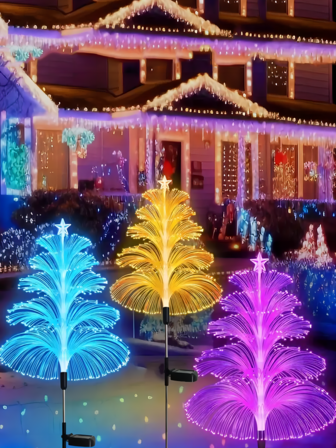 4/3/2/1pc Solar-Powered LED Jellyfish Star Light 5-Tier Color-Changing Garden Patio Decor Light (Stainless Steel & Plastic) Solar Nickel Battery, Easy To Install For Gardens, Patios, Balconies, Lawns, Holiday Party Decor Home Decor Outdoor Decor