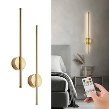 1 قطعة إضاءة حائط LED أسود/ذهبي بريموت كنترول وبطارية، قابلة للتعتيم، لمبة حائط لاسلكية، مناسبة للغرفة المعيشية والنوم والممرات والفنادق وديكور المنزل