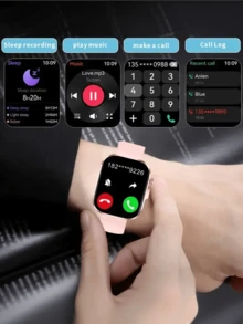 ERUN Reloj inteligente con correa de acero y silicona, actualizado para 2025, para caballeros y damas, con llamadas Bluetooth, carátula personalizable y temporizador, compatible con Android e iOS, regalo festivo con correa de metal - Multicolor - Ver 8