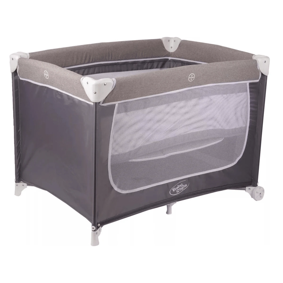 Berço Compacto Confort Bebê Cercado Chiqueirinho Portátil - Cinza - Visão 1