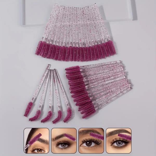 100/70/50/25pcs Disposable Eyelash Extension Brush Makeup Brush Mascara Wands Applicator Spoolers Eyelashe, S For Lash Extensions, Makeup Eyebrow Tool, Eyebrow Brush, Eyeshadow Brush, Brush