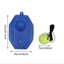 Entrenador de tenis individual portátil con pelota de rebote y cuerda para práctica de tenis por cuenta propia para adultos, estudiantes y principiantes - Multicolor - Ver 3