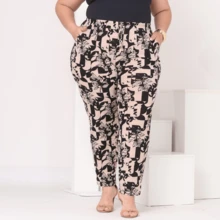 Calça Feminina Com Bolso Malha Liganete Leve Soltinhas