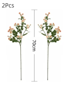 1/2支70厘米长茎人造玫瑰，迷你丝绸玫瑰，适用于家居、房间、书桌、派对、生日、卧室、婚礼、花园、室内外装饰、春季和情人节装饰 - 彩色 - 查看 10