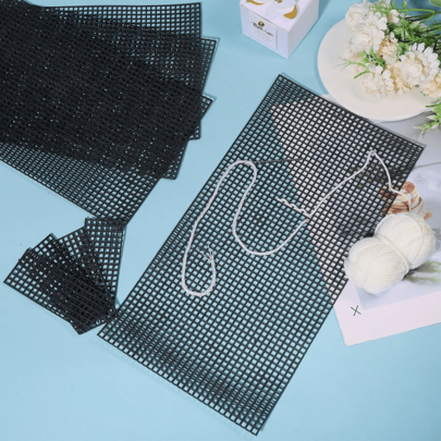 5 set/15 pezzi Borse per lavori a maglia, borse in rete di plastica con apertura da 4 mm, materiale per lavori a maglia fai-da-te, borse a rete adatte per tutte le stagioni