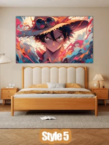 One Piece Cartoon Anime Background Cloth, Dormitory Hanging Cloth, Bedside Decoration Wall, Bedroom Wall Cloth