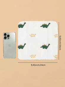 5pcs/Pack Baby Bibs, Burp Cloths, Feeding Cloths, Multipurpose Cloths, Random Assorted - Multicolor - View 3