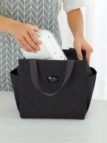 1 Stück isolierte tragbare Lunchbox-Tasche für Studenten zum Mitnehmen von Mahlzeiten, wasserdicht und ölbeständig, Familien-Essenspaket-Tasche, verstärkte Lunchbox-Tasche, tragbare isolierte Lunchbox-Tasche, multifunktionale Oxford-Tuch-isolierte Tasche zum Mitnehmen von Mahlzeiten für Klasse und Familie, isolierte Tasche, tragbare isolierte Lunchbox-Tasche