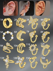 CIZME 1PC Silver Ear Cuff Earrings For Women,Ear Cuff Non Piercing Cartilage Clip Cuff Earrings Fake Earrings,Ear Cuffs For Women Non Piercing Silver Cuff Earrings, Clip On Cartilage Wrap Earring Adjustable Earrings Set, Hypoallergenic Fake Earrings,Clip On Cartilage Earrings For Sensitive Ears,Silver Ear Wrap Earrings For Helix Cartilage - Silver - View 5